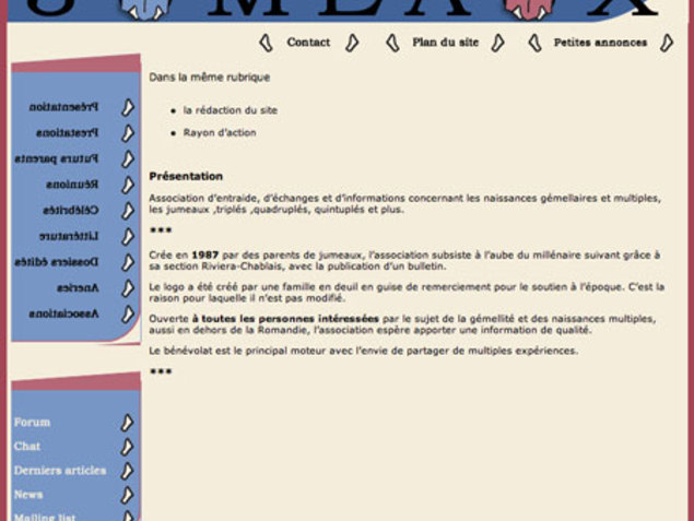 Antemene, créateur de sites web à Nîmes, Gard | Association Jumeaux, Activités associatives , -1