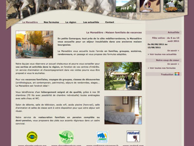 Antemene, créateur de sites web à Nîmes, Gard | La Manadière, Logement et restauration , -1